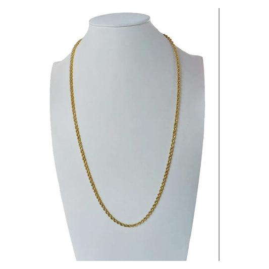 Cadena Torsal Maciza Oro 14 K 60 Cm Por 4 Mm  + Obsequio