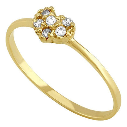 Anillo Mini Corazón Delgado En Oro De 10 K + Obsequio
