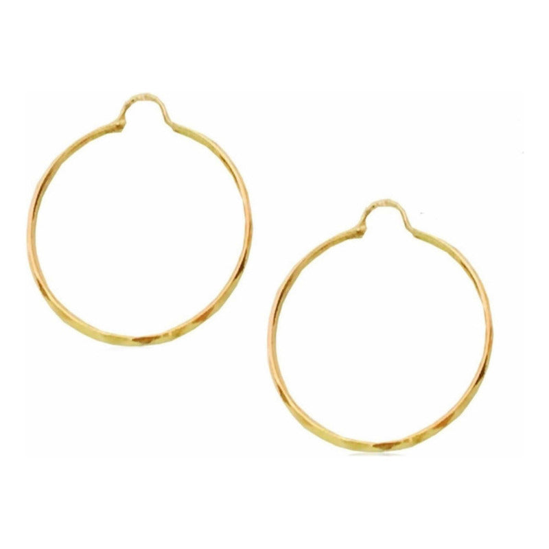Arracadas Grande Facetadas Oro 14 K + Obsequio