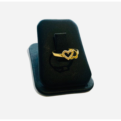 Anillo De Corazones En Oro De 10 Kilates + Obsequio