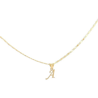 Dije Inicial A Lisa En Oro De 10 K + + Color Dorado