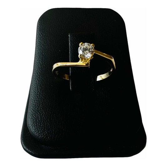 Anillo Compromiso Cuadro Entrelazado Oro 14 K + Obsequio