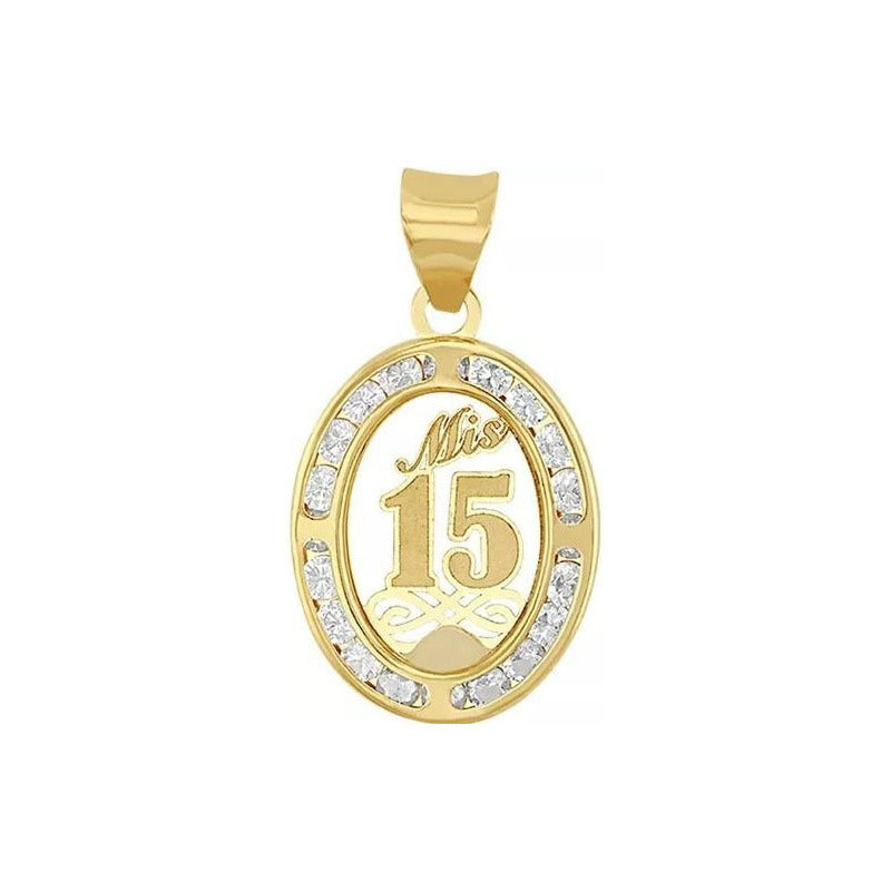 Juego Anillo Rubi Y Collar Mis Xv Años Oro 10 K + Obsequio