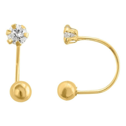 Kit Broqueles (telefono) 3 Pares Oro De 10 K + Obsequio