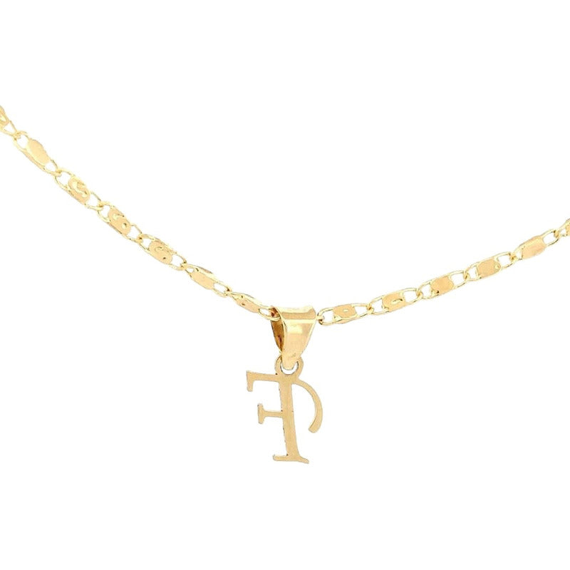 Dije Inicial F Lisa En Oro De 10 K + Obsequio + Envío
