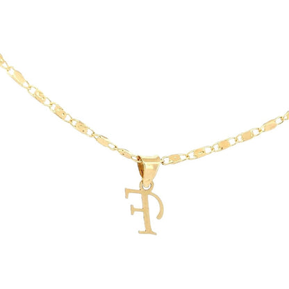 Dije Inicial F Lisa En Oro De 10 K + Obsequio + Envío