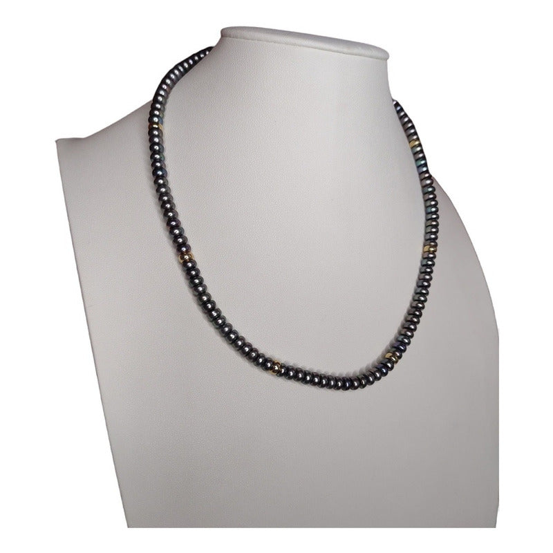 Juego De Collar Y Aretes Elaborados En Oro De 14 K