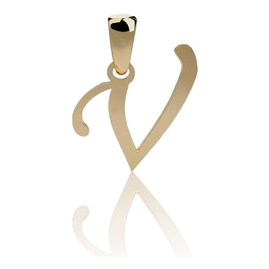 Gargantilla De Inicial Letra V Oro 14 K + Obsequio