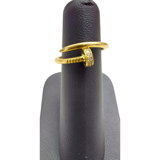 Anillo Clavo Joyería M De León Oro 10k + Color Dorado Talla 6