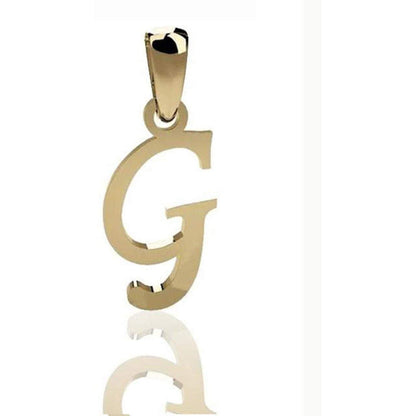 Juego Inicial Letra G Con Cadena 50 Cm Oro 14 K + Obsequio