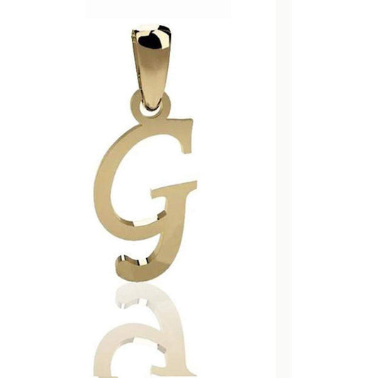 Juego Inicial Letra G Con Cadena 50 Cm Oro 14 K + Obsequio