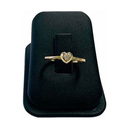 Anillo Corazón Circonia Oro 14 K + Obsequio