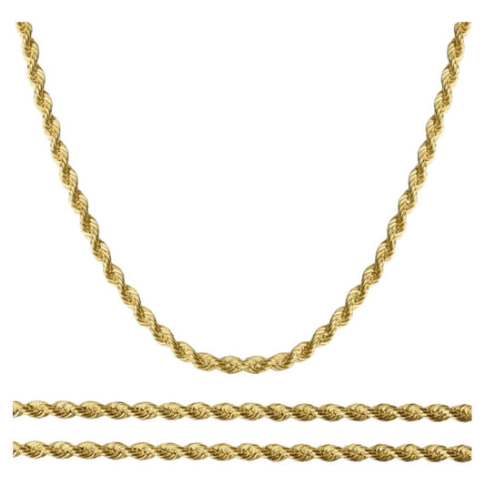 Set Torzal Cadena 65 Cm + Pulsera 18 Cm X 4 Mm Oro 14 K.