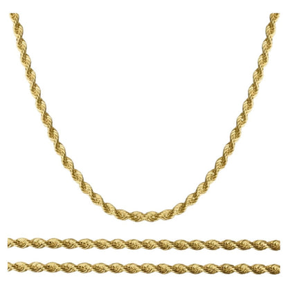 Set Torzal Cadena 60 Cm + Pulsera 18 Cm X 3 Mm Oro 10 K.