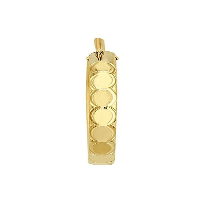 Arracada Mini Espejo # 4 En Oro De 10 K + Obsequio + Envio