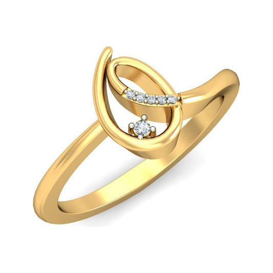 Anillo Gota  Inspiración Joyería M De León Oro 10k + Regalo