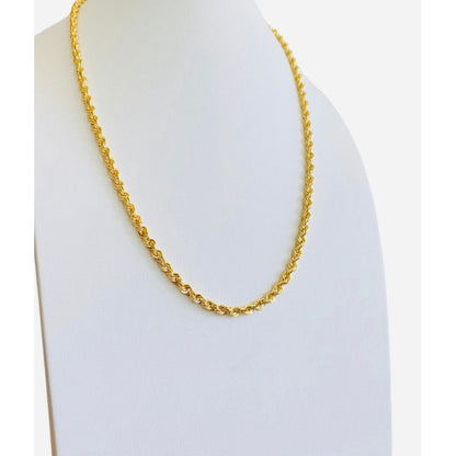 Cadena Estilo Torsal De 55cm X 5mm En Oro De 14k + Obsequio