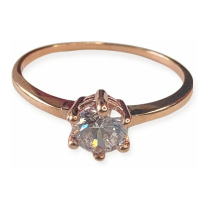 Anillo De Compromiso Liso Oro Rosa 10 K + Obsequio