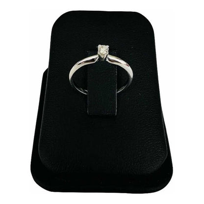 Anillo Compromiso Oro Bco 14 K Diamante Natural .9 Ct