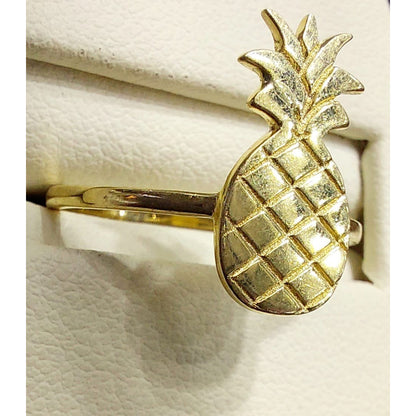 Anillo Piña Oro 14 K. + Obsequio