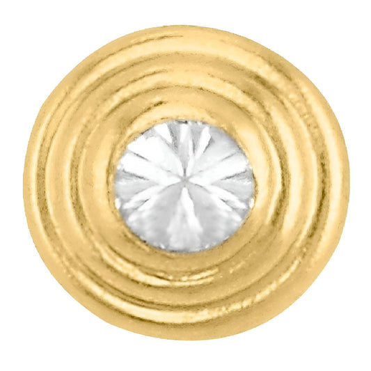 Elegantes Broqueles Circulo Con Zirconias Oro De 14 Kilates