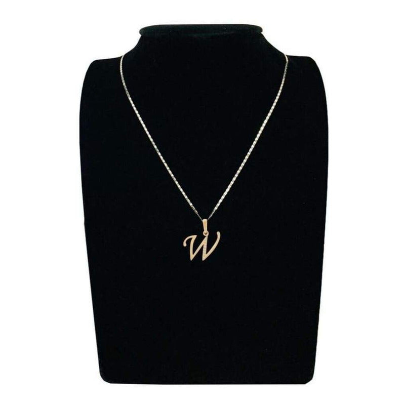Dije Inicial Letra W Con Circonias Oro 14 K + Obsequio