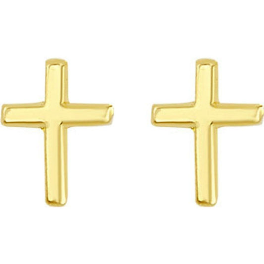 Broquel Cruz Lisa En Oro De 10 K + Obsequio + Envío