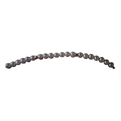 Pulsera Perlas Potato 5.5 Mm Con Donas En Oro De 14 K + Obse Diámetro 17 Cm Largo 17 Cm