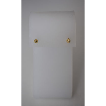 Broqueles Hongo Recto Para Bebé 3 Mm Oro De 10 K + Obsequio