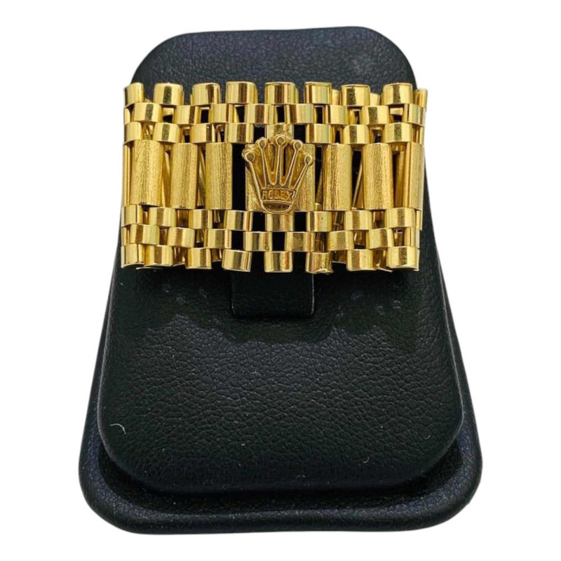 Anillo Tejido Hueco 2 Cm Oro 14 K