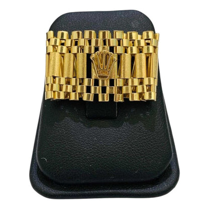 Anillo Tejido Hueco 2 Cm Oro 14 K