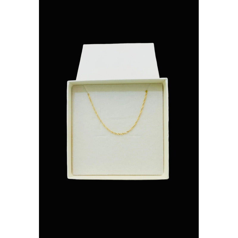 Juego Inicial Letra H Con Cadena 50 Cm Oro 14 K + Obsequio