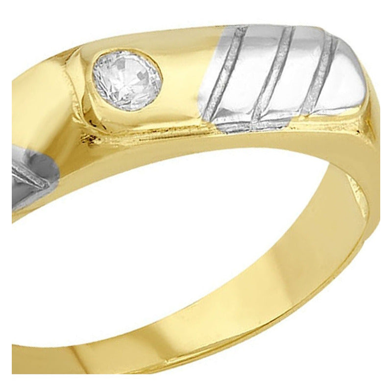 Anillo Caballero Rectangular En Oro De 10 K +obsequio +envio