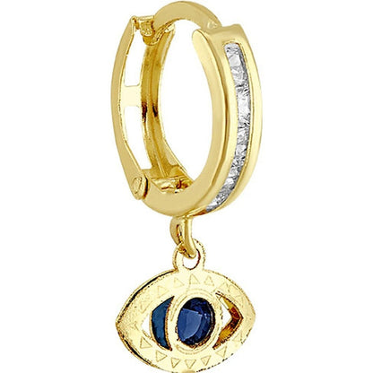 Huggies Ojito Azul Laser En Oro De 10 K + Obsequio + Envio