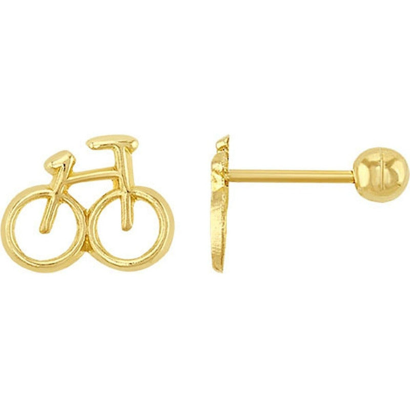 Broquel Bicicleta En Oro De 10 K + Obsequio + Envío