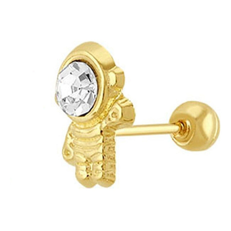 Broquel Astronauta En Oro De 10 K + Obsequio + Envío