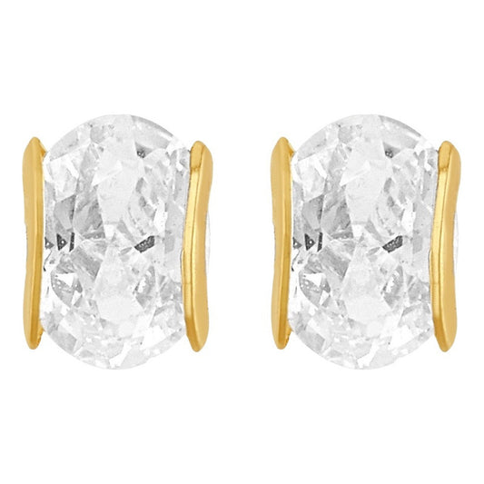 Broqueles Cuadrados En Oro De 10k + Obsequio