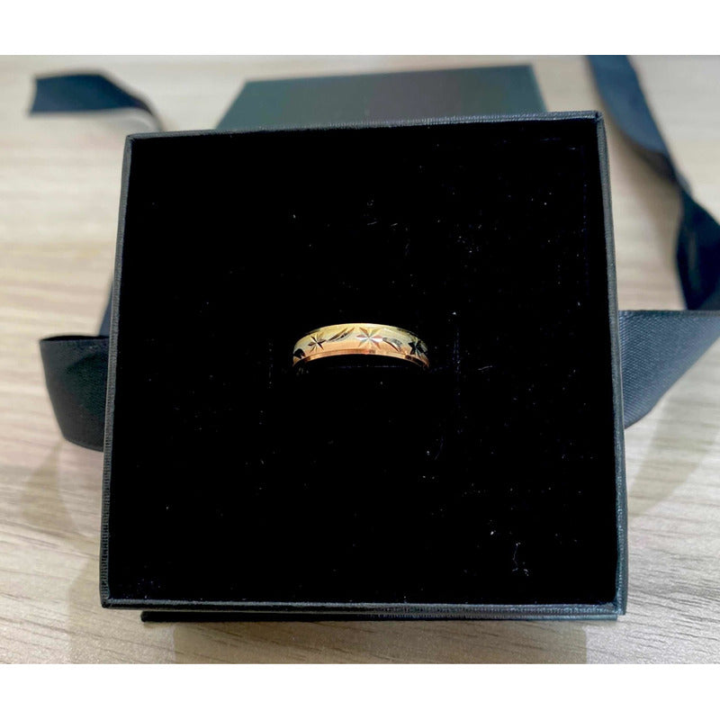 Par Argollas Matrimonio 3 Oros De 10 K Diamantadas + Obsequi