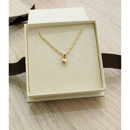 Kit Cadena Con Dije Mini Corazon Oro 10 K  + Obsequio