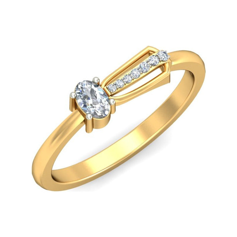 Anillo Promesa Radiante Joyería M De León Oro 10k + Regalo