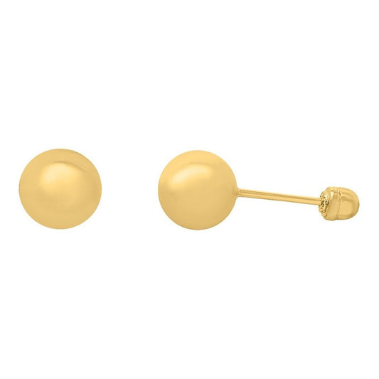 Broqueles Dormilonas 4mm Oro De 14 K +