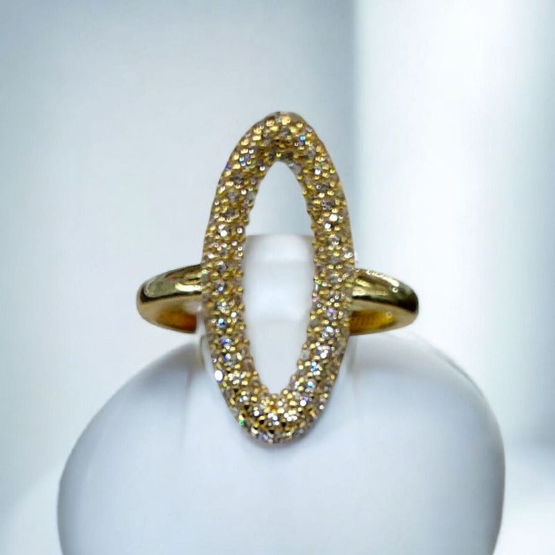 Anillo Fancy Zirconias Joyería M De León Oro 10k + Regalo