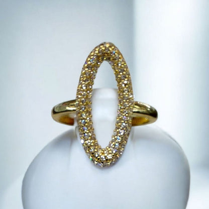 Anillo Fancy Zirconias Joyería M De León Oro 10k + Regalo