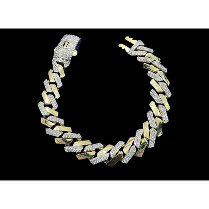 Hermosa Pulsera Tipo Cubana Maciza En Oro De 14 Kilates