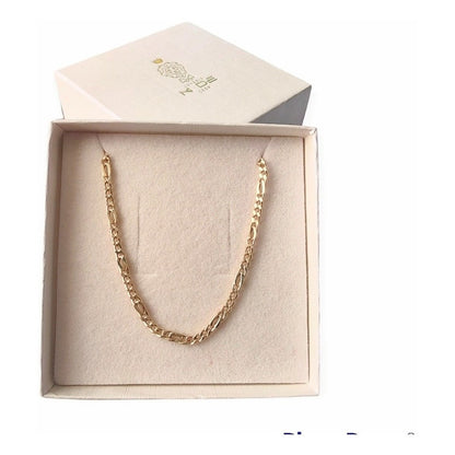 Cadena Tejido Figaro 3x1 Oro 10k + Obsequio