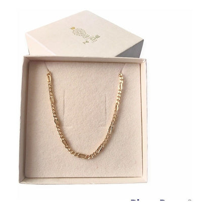 Cadena Tejido Figaro 3x1 Oro 10k + Obsequio