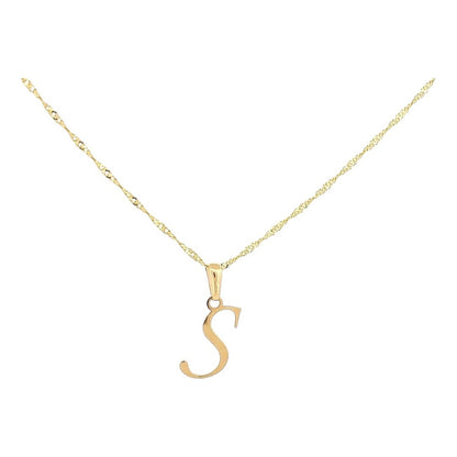 Gargantilla De Inicial Letra S Oro 14 K + Obsequio