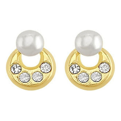 Broquel Luna Perla En Oro De 10 K + Obsequio + Envío