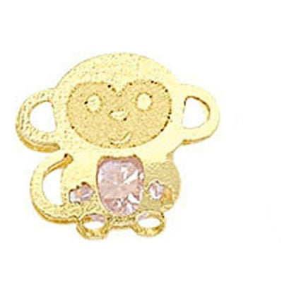 Broquel Mono Rosa En Oro De 10 K + Obsequio + Envío