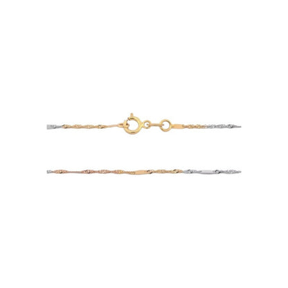 Cadena Singapur 3 Oros 40 Cm 10 K + Obsequio